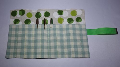 Stifterolle für 10 Stifte grün mit grünem Band