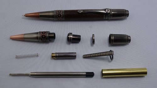 Pen Kit Kugelschreiber Bausatz ProzX Art Deco in Antik Bronze Pen Blanks 