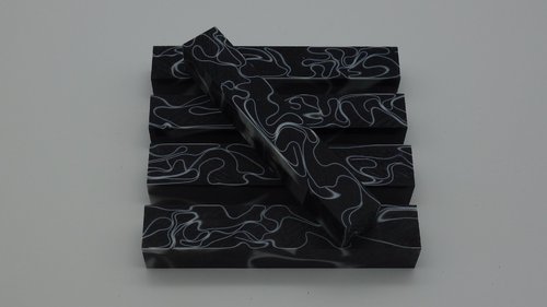 Acryl Pen Blanks dunkelbraun schwarz durchzogen 20 x 20 x 125 mm