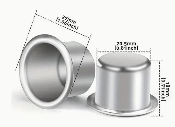 Aluminium-Kerzenhalter Silber 18 mm hoch